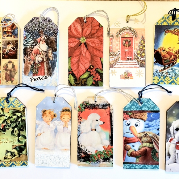 Set of 14. Christmas tag ornaments - Picture 5 of 8